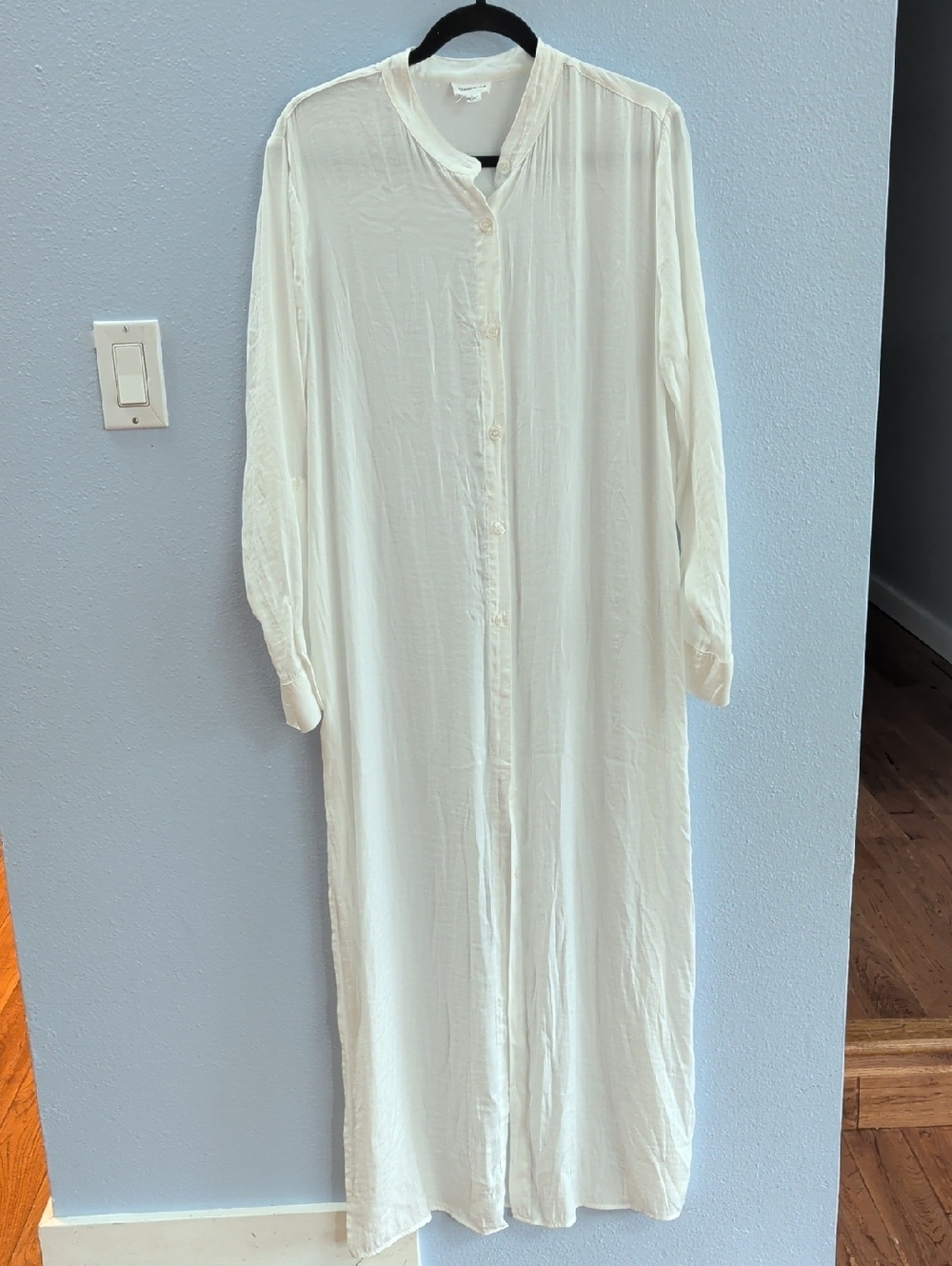Summersalt The Silky Luxe Long Effortless Button-Front Maxi ShirtDress Cover Up